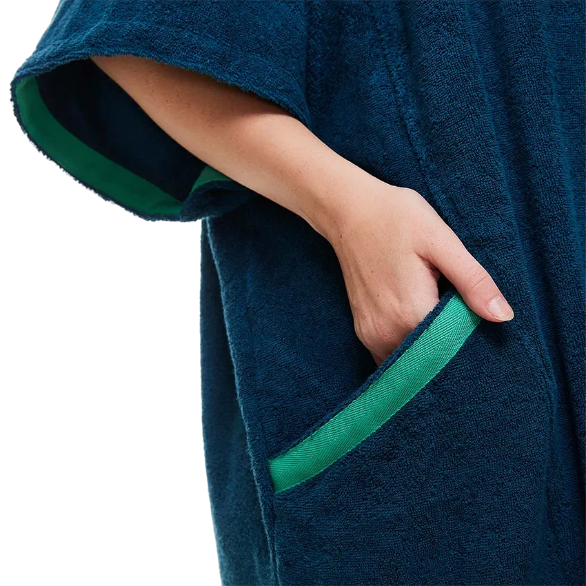 Women's Towelling Change Robe - Navy