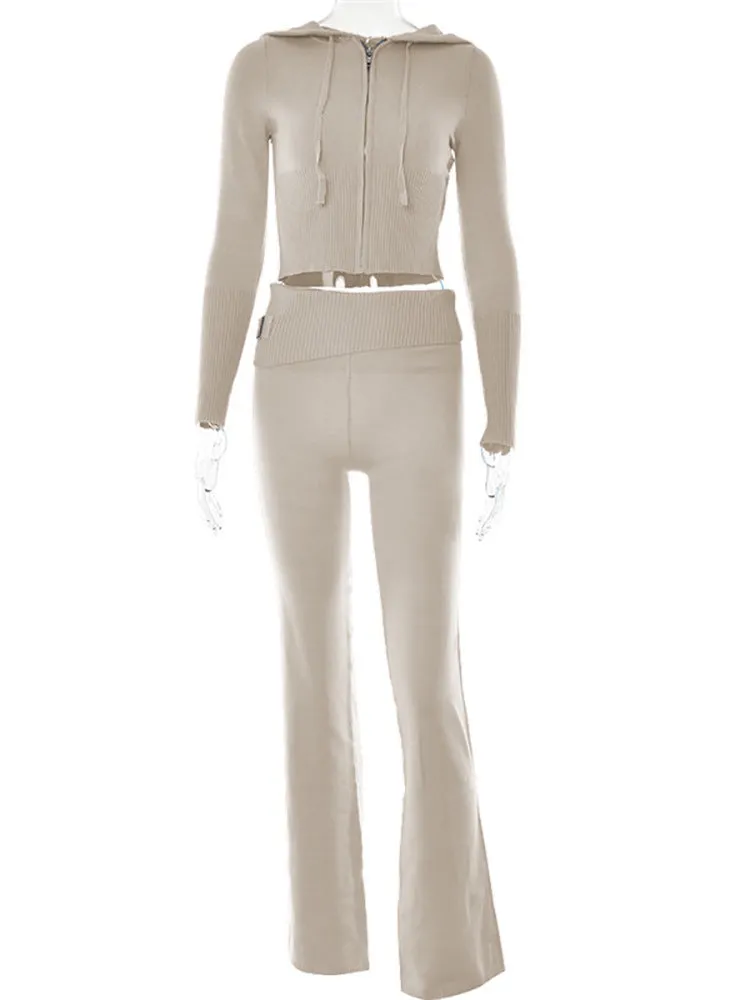 Women's Two-Piece Leisure Hoodie Set