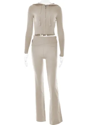 Women's Two-Piece Leisure Hoodie Set