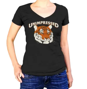 Women's Unimpressed Tiger Vneck T-Shirt