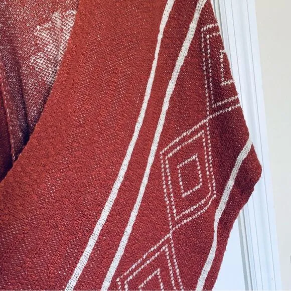 Women's Unique Boho Tribal Aztec Poncho Shawl Cardigan