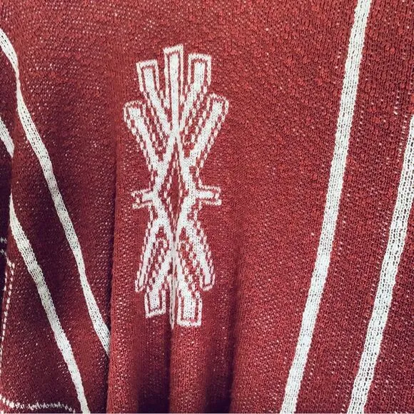 Women's Unique Boho Tribal Aztec Poncho Shawl Cardigan