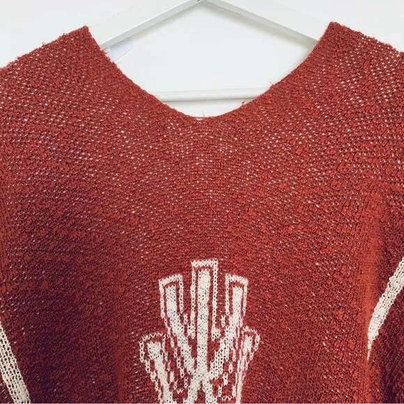 Women's Unique Boho Tribal Aztec Poncho Shawl Cardigan