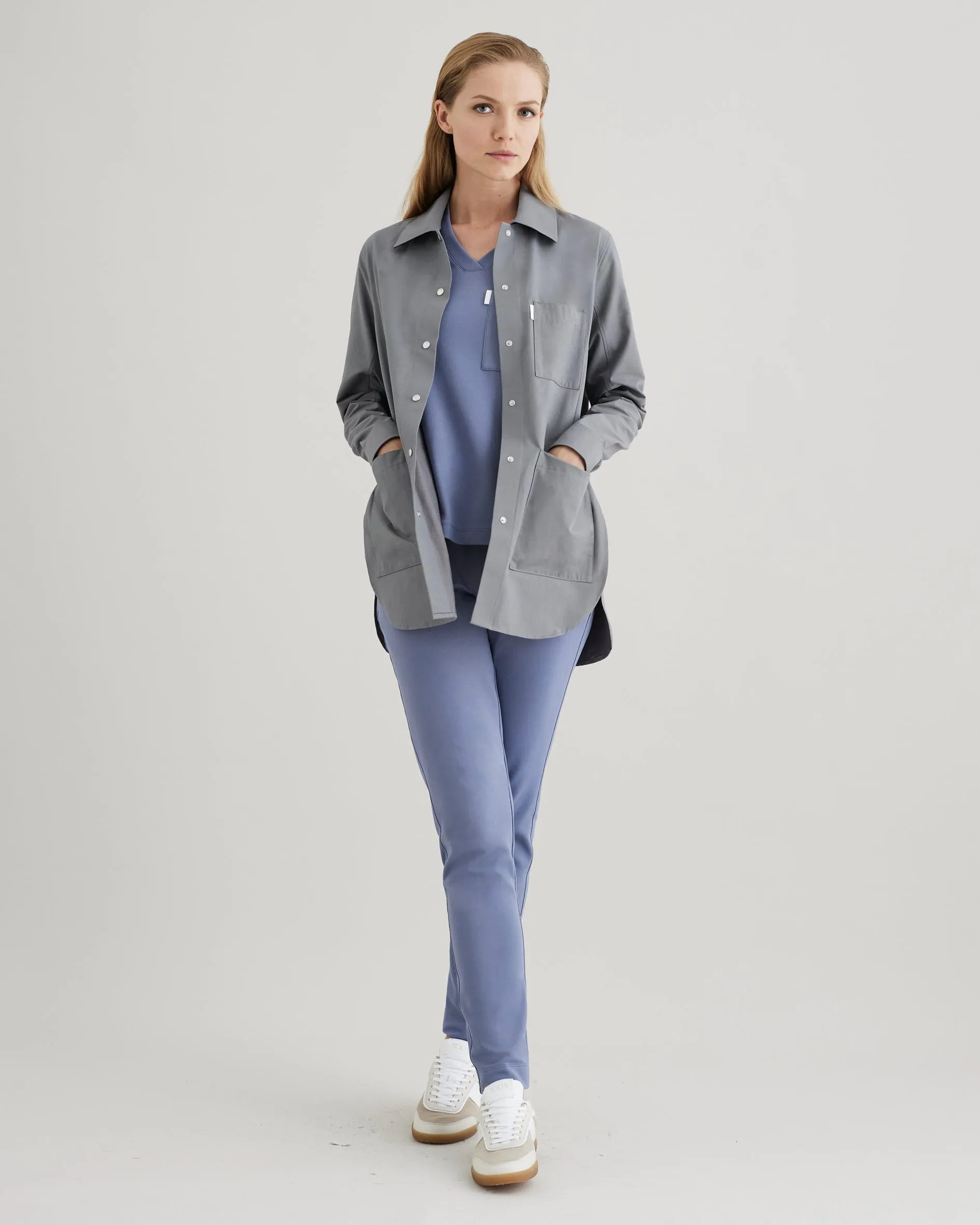Women's V-neck Office Scrub Top | Jersey Milano