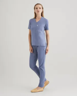 Women's V-neck Office Scrub Top | Jersey Milano