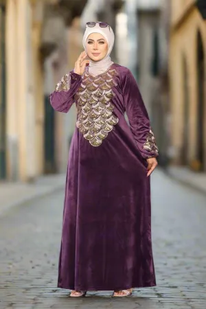 Women's velvet abaya