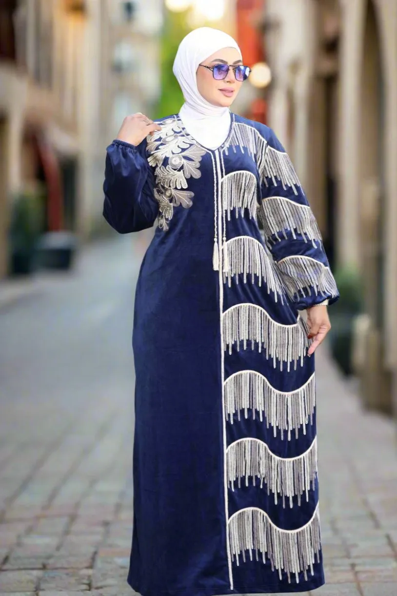 Women's velvet abaya