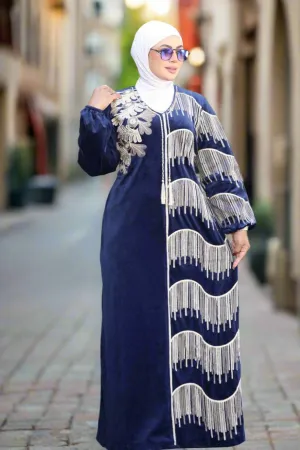 Women's velvet abaya