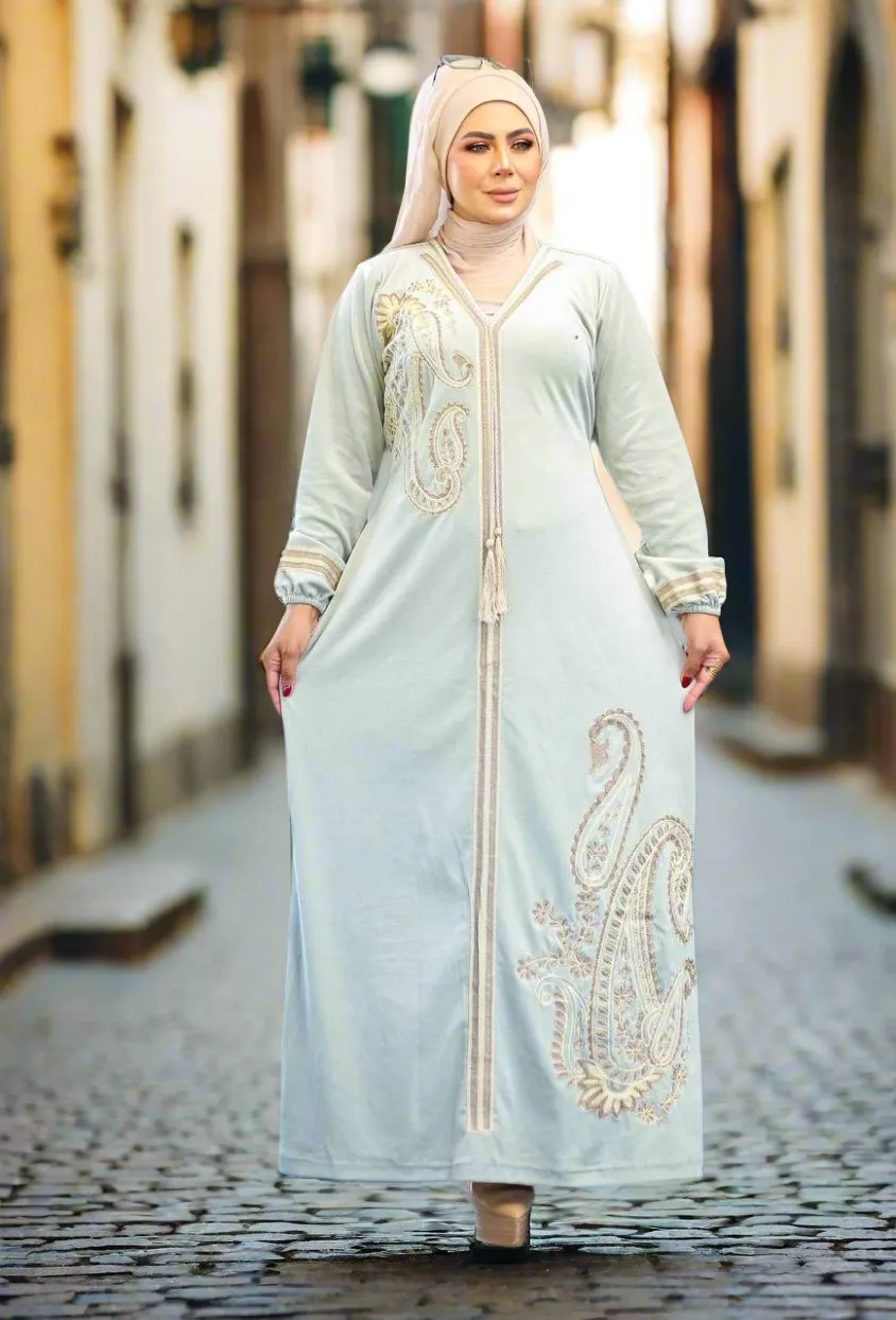 Women's velvet abaya