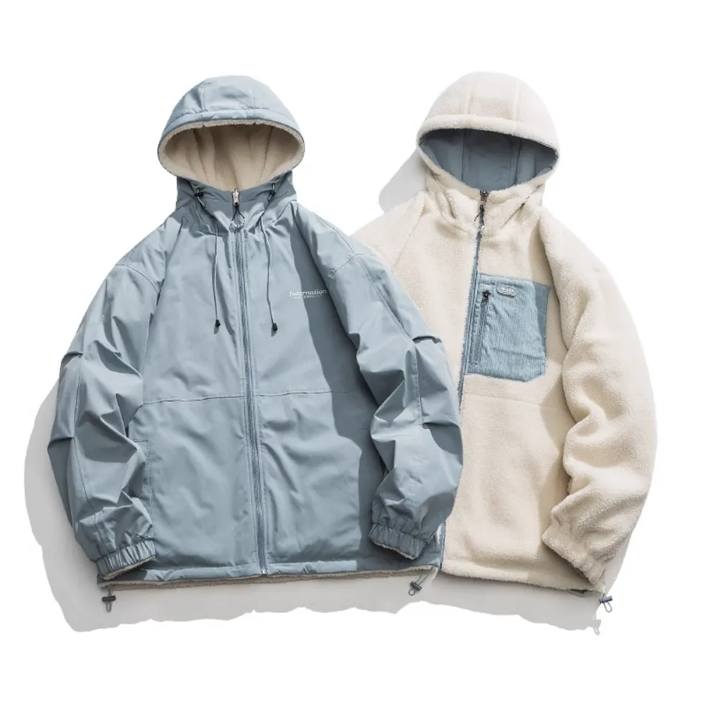 Women's Versatile Reversible Hooded Coat