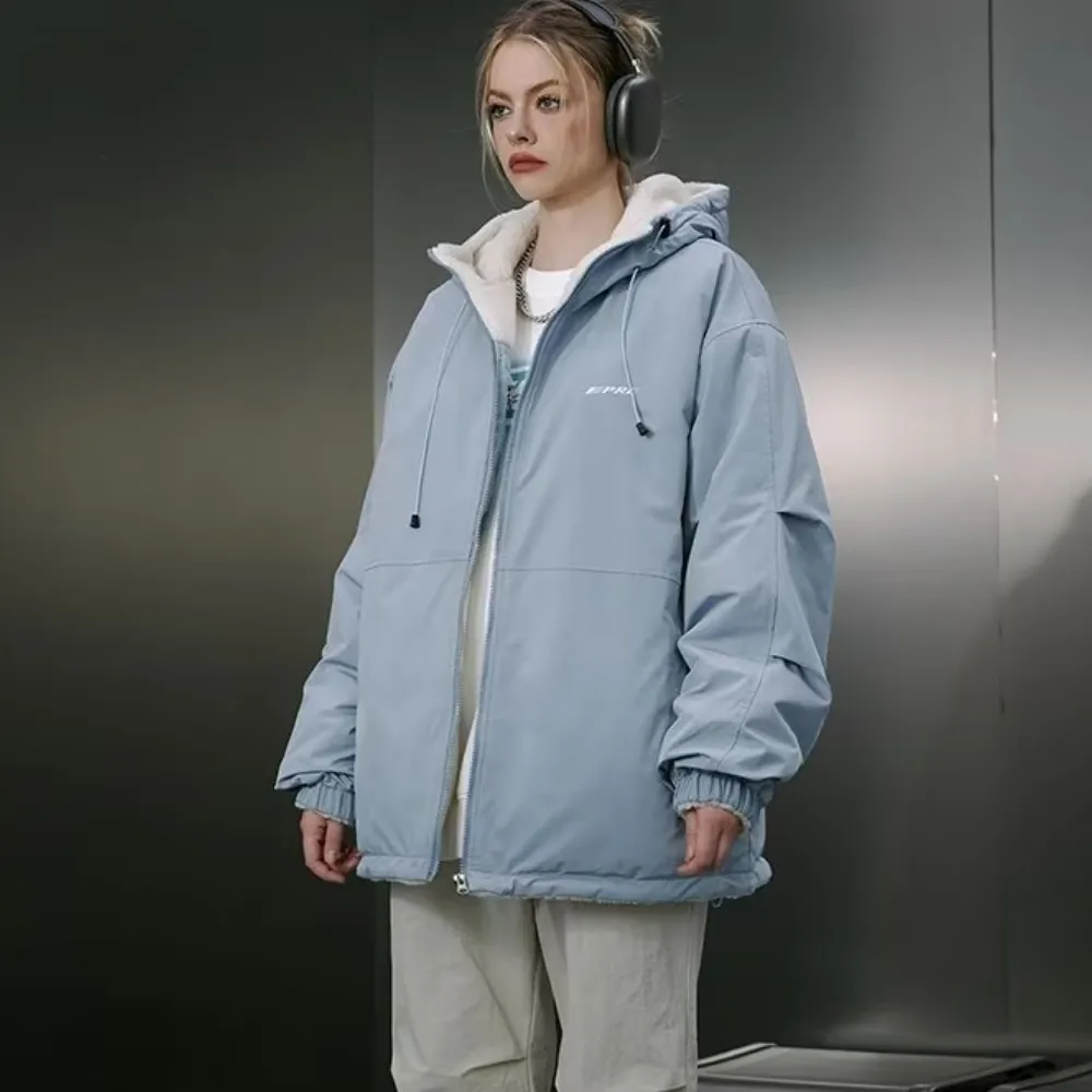 Women's Versatile Reversible Hooded Coat
