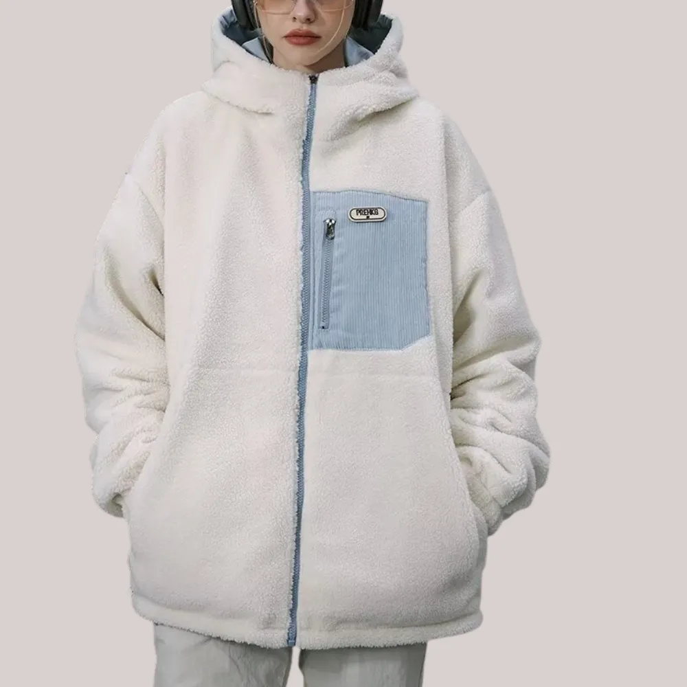 Women's Versatile Reversible Hooded Coat