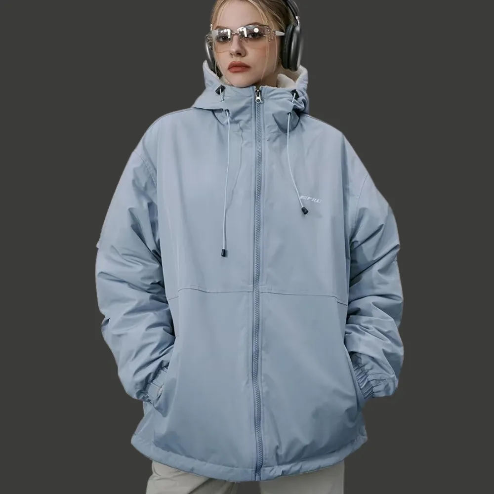 Women's Versatile Reversible Hooded Coat