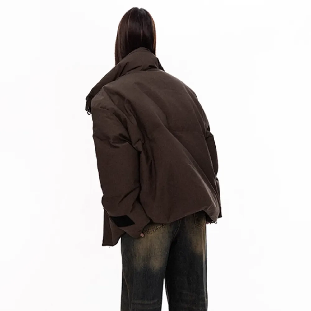 Women's Vintage Metal Button Stand Collar Coat