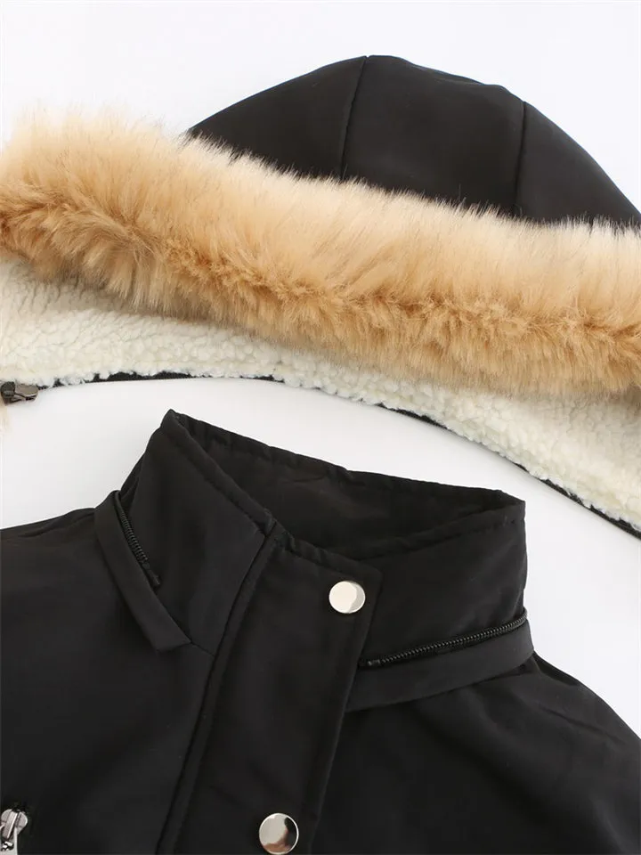 Women's Warm Fashion Winter Coat with Removable Hood