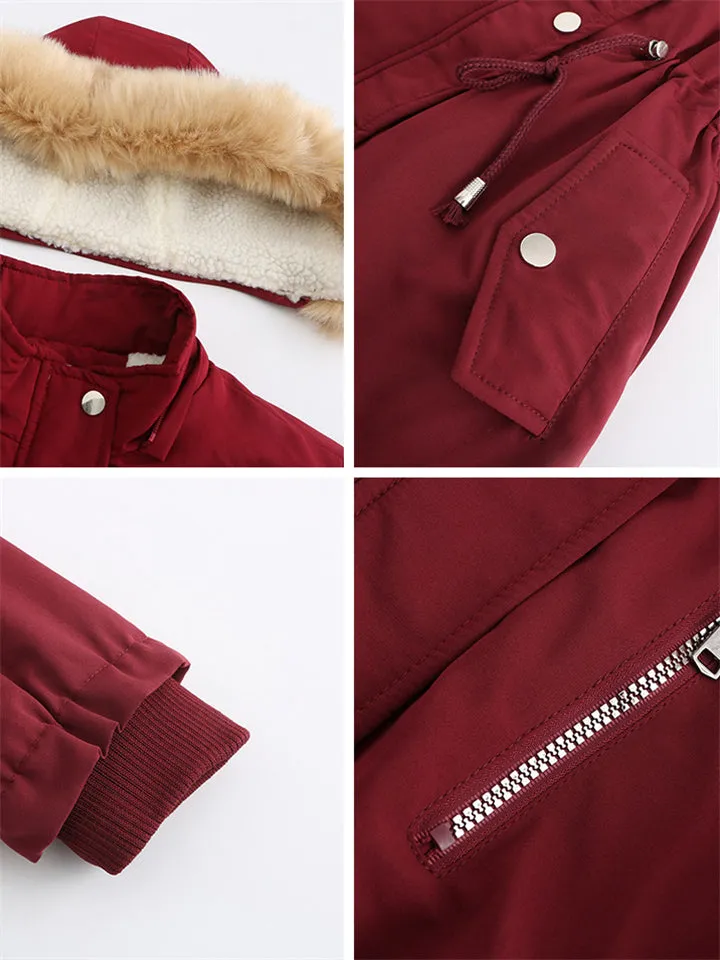 Women's Warm Fashion Winter Coat with Removable Hood