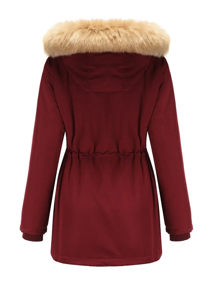 Women's Warm Fashion Winter Coat with Removable Hood