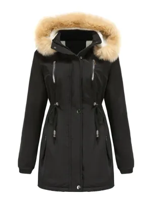 Women's Warm Fashion Winter Coat with Removable Hood
