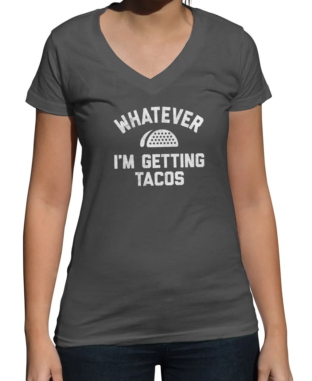 Women's Whatever I'm Getting Tacos Vneck T-Shirt