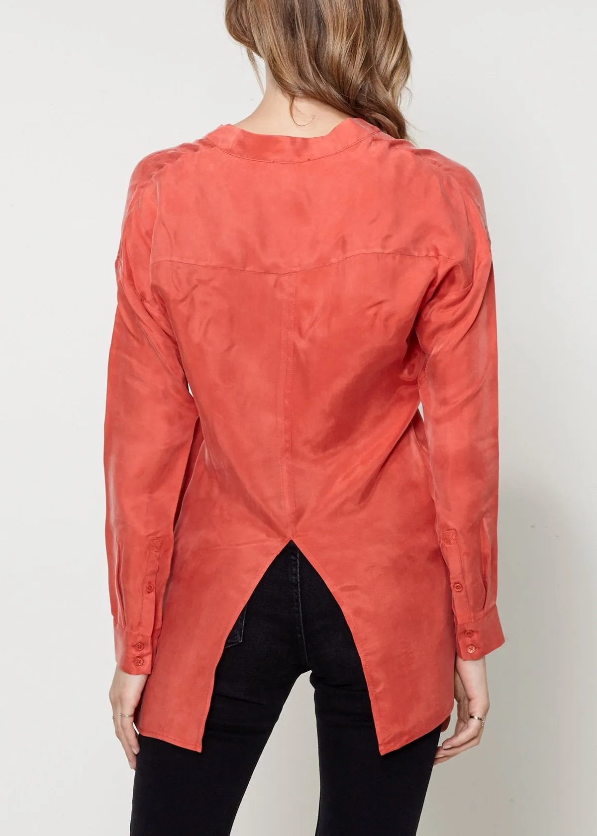 Women's Wrapped High Low Hem Blouse Top