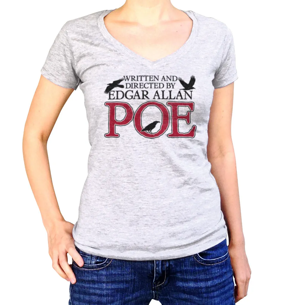 Women's Written and Directed by Edgar Allan Poe Vneck T-Shirt