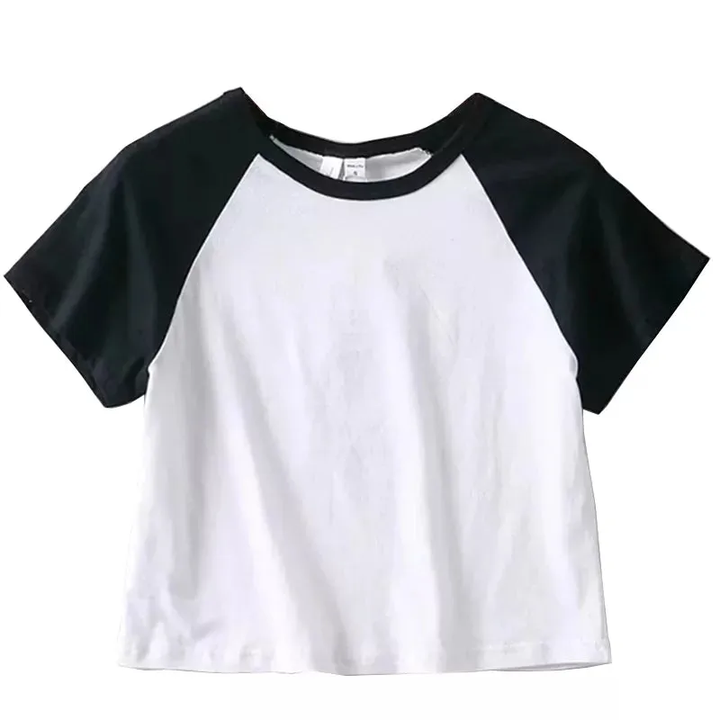 Y2K Star Tees for Women Retro Fashion Short Sleeve Crop Top Sexy Aesthetic Short T-Shirt Tops Navel