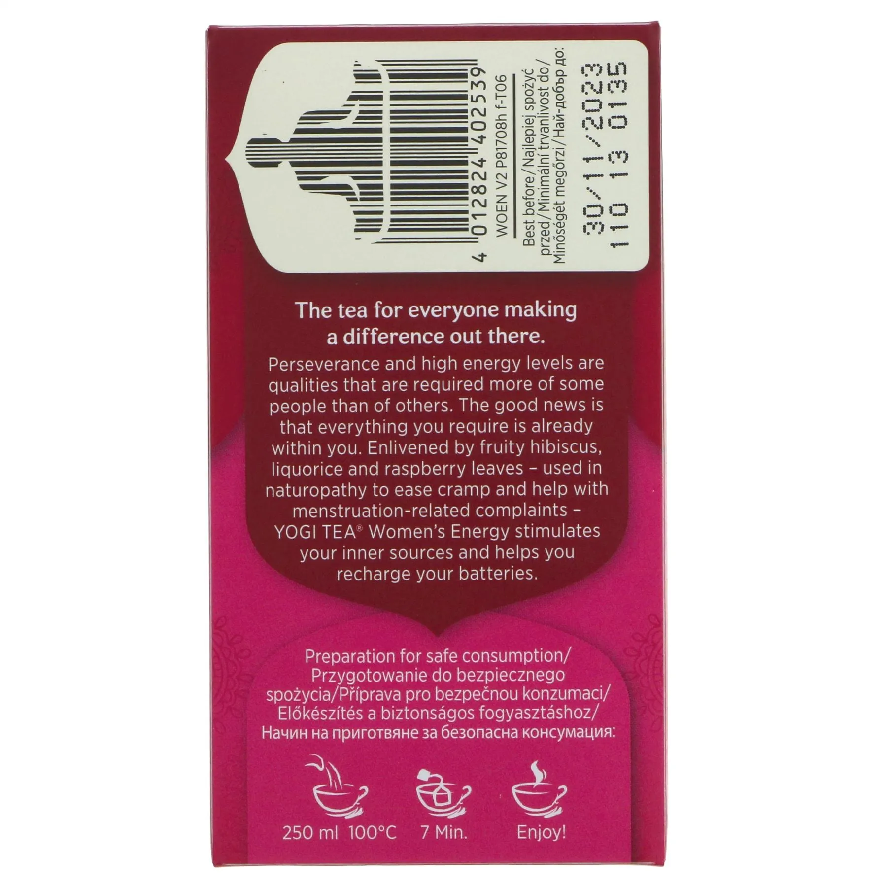 Yogi Tea | Women's Energy - Hibiscus, Ginger, Angelica Rt | 17 bags