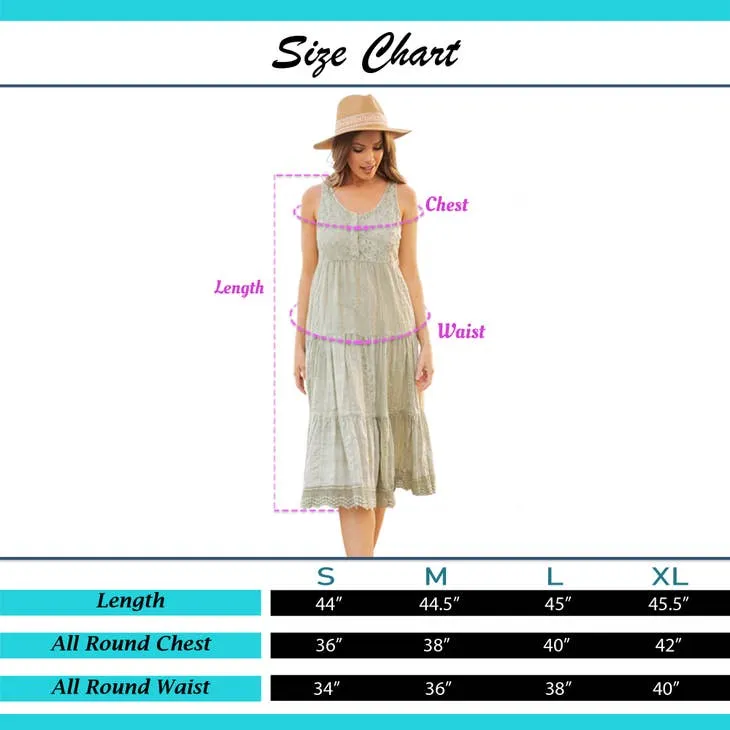 Young Threads Sage Mixed Fabric Patchwork Dress With Lace Trim. Fall Clearance!
