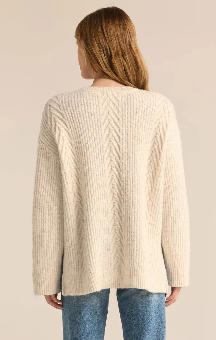 Z Supply All That Glitters Cable Knit Sweater