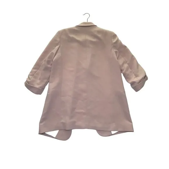 Zara Women's Beige Blazer Medium Tailored Mid-Length Jacket
