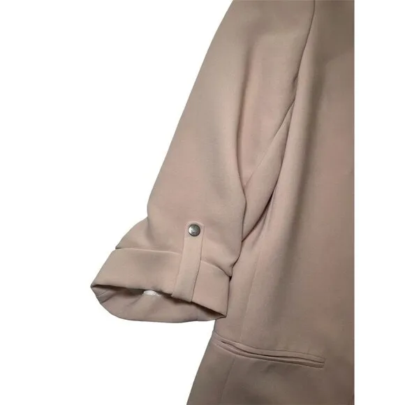 Zara Women's Beige Blazer Medium Tailored Mid-Length Jacket