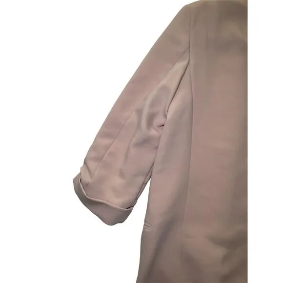Zara Women's Beige Blazer Medium Tailored Mid-Length Jacket